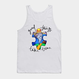 Good Things Take Time Autism Awareness Tank Top